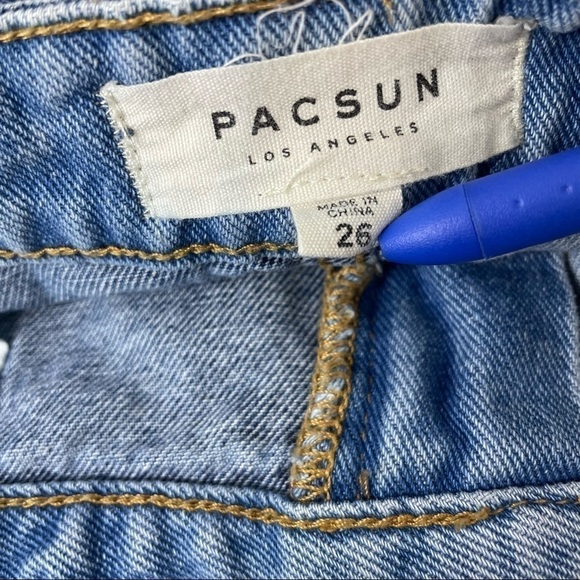Pacsun Color block Mini Denim Skirt Size 26 - Picture 5 of 6